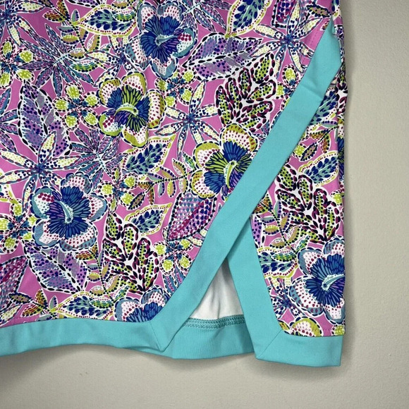 Stella Parker Bright Pink Skort Sports Skirts Quick Dry Floral Tropical Sz L - Picture 2 of 6